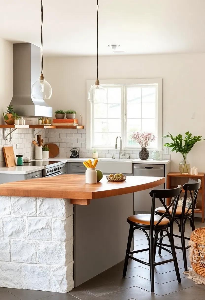 Farmhouse Appeal: Add​ a butcher block top ⁣to your breakfast⁤ bar, combining rustic charm with practicality for food prep​ and dining