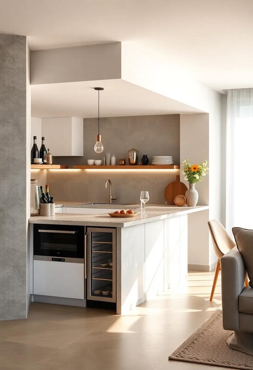 Integrated Appliances: Incorporate a small wine fridge or coffee station⁣ under your breakfast bar ⁣for seamless, convenient access