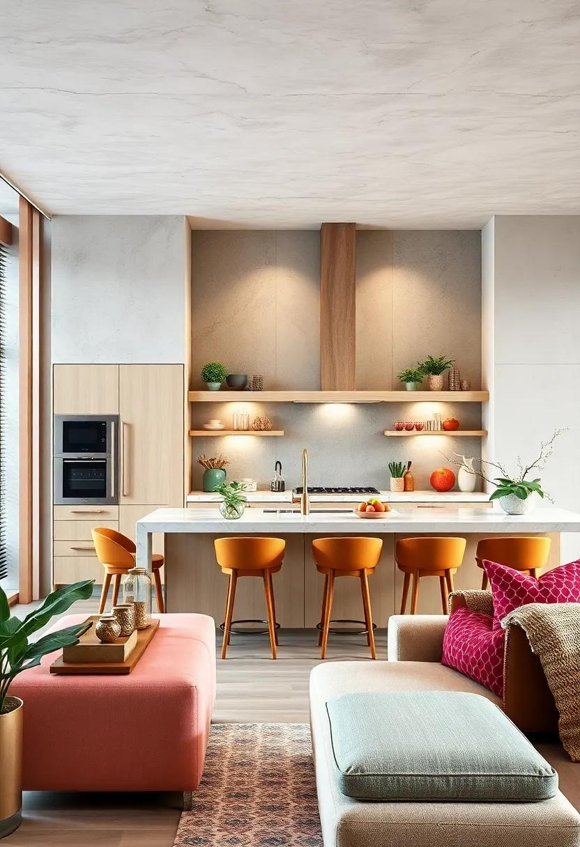 Two-tiered Design: Create a two-tiered breakfast bar that allows for height variation and a unique style statement