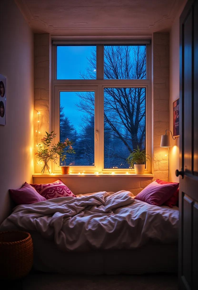 Window Wonderland: Hang ⁤fairy lights in your windows to create a​ dreamy‌ nighttime ⁢display, inviting a cozy ambiance into your⁣ room