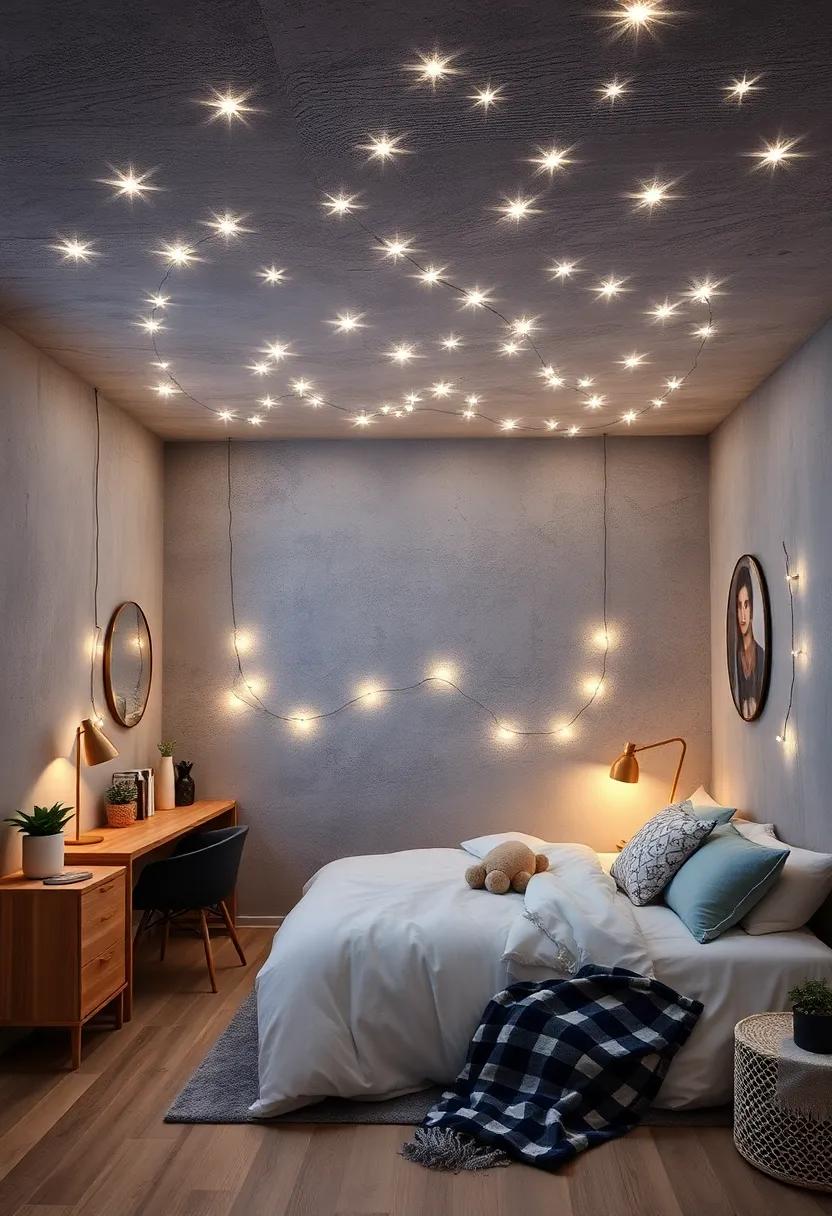 Ceiling Stars:⁢ transform your ceiling into a ‌starry night by scattering fairy lights across it, creating a celestial atmosphere