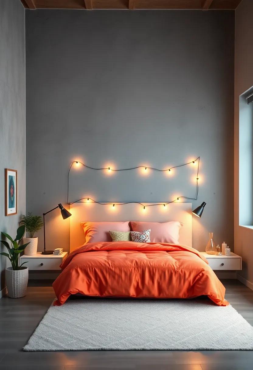 Artful headboard: Use fairy lights as a creative border for ⁢your headboard, making your bed the centerpiece of your room