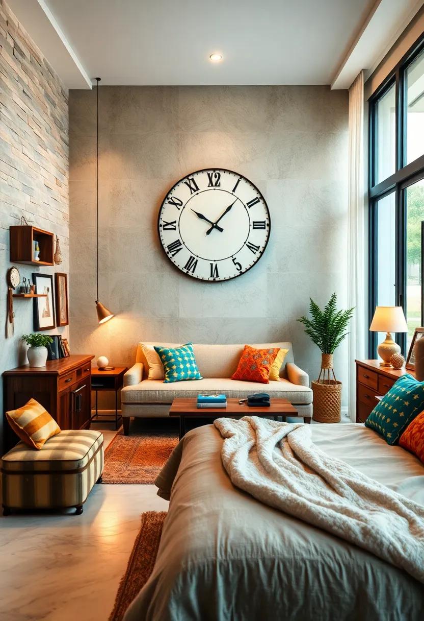 Timeless Timepieces: Install a wall clock that showcases different time zones,perfect​ for ​the time-traveling adventurer