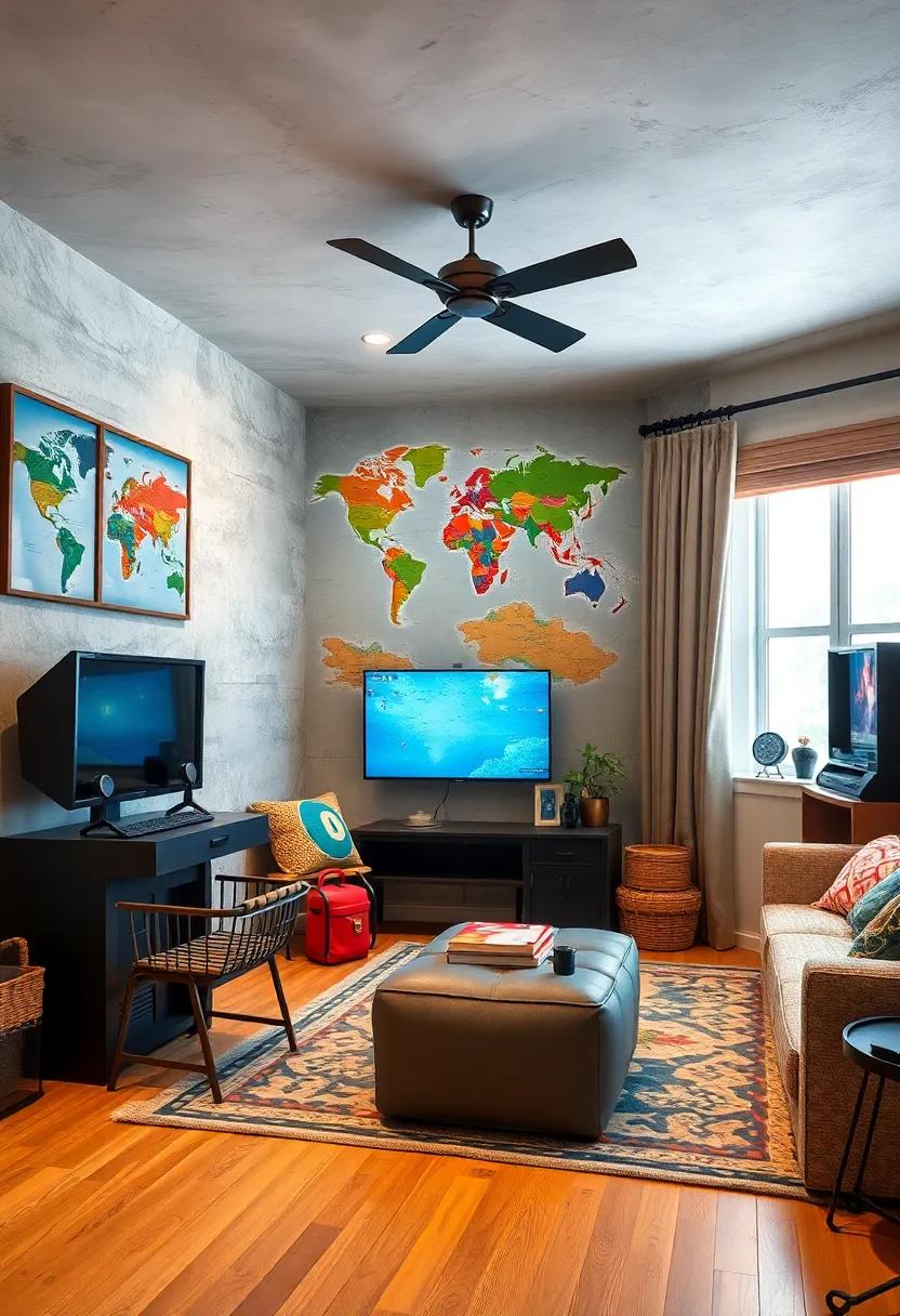 Travel-themed Video Game corner: Dedicate a space ⁤for ‍travel-based video games to blend adventure with⁢ fun gaming experiences