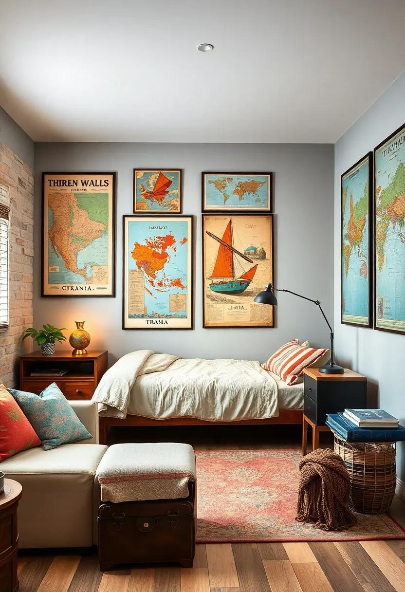 Old-fashioned Travel Posters: ⁣Decorate⁢ with retro travel‍ destination posters that inspire⁣ future travels