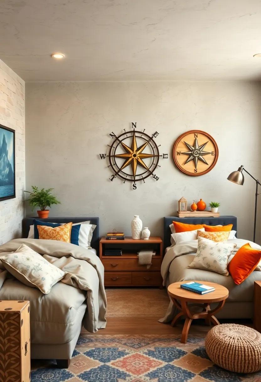 Compass ‍Wall ​Art: Hang decorative compasses on the walls to inspire a sense of adventure and exploration