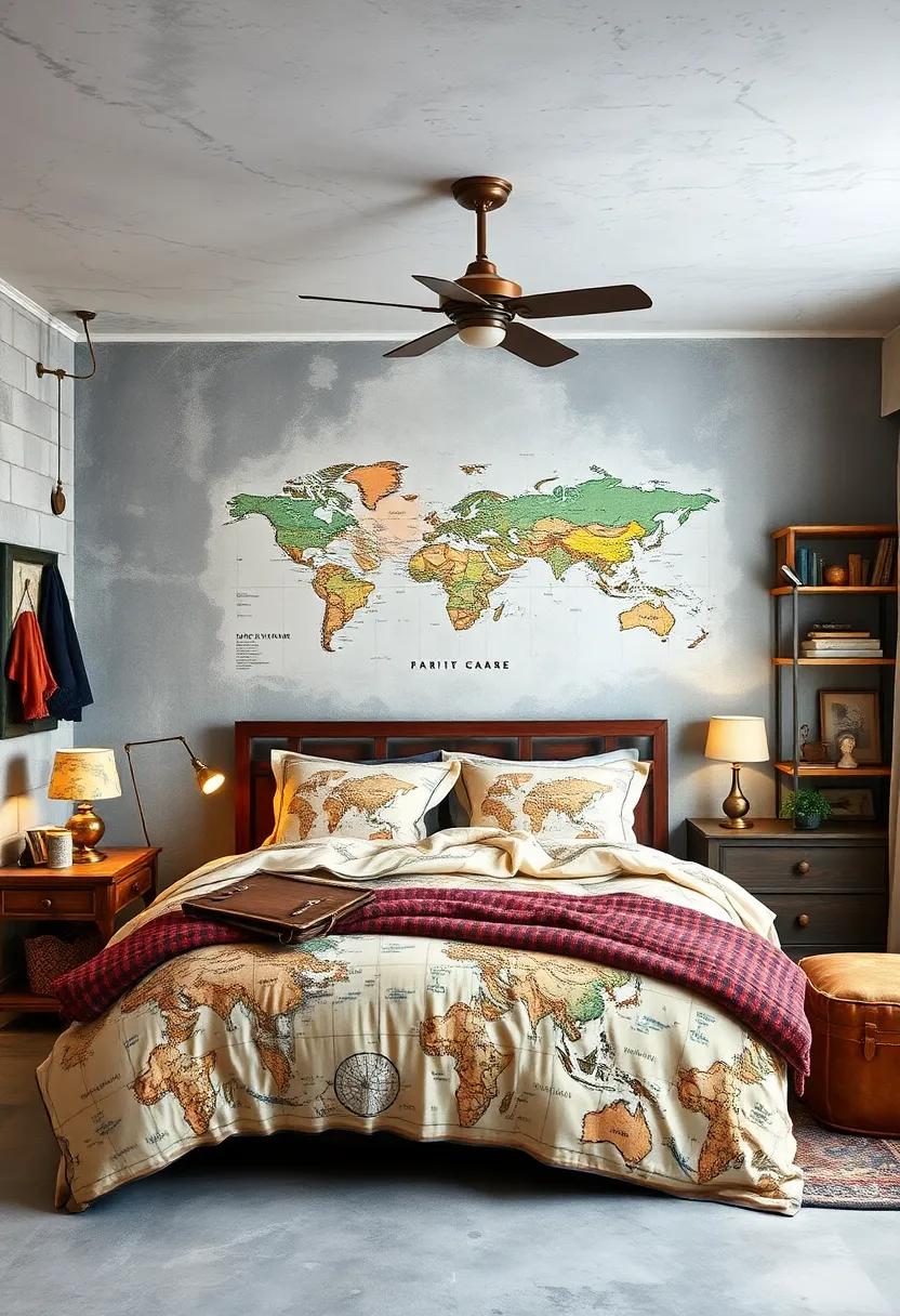 Map-Themed Bedding: Dress the ​bed in map-themed sheets and ⁣blankets to create⁤ a⁤ cozy and adventurous ⁢atmosphere