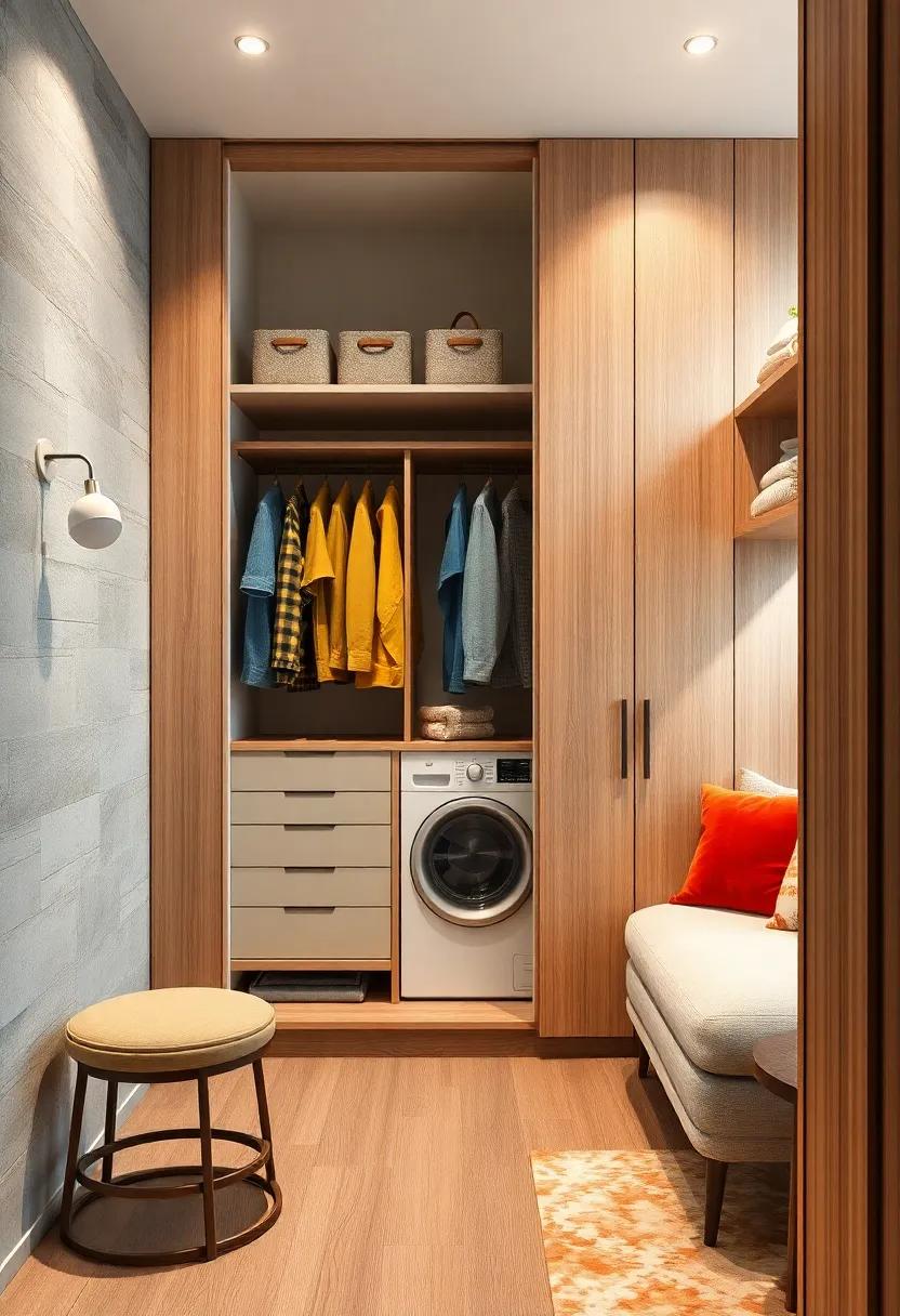 Hidden Laundry Chute: ⁣Make laundry easier than ever ‍with a laundry chute ​integrated into ​your‌ wardrobe, taking clothes directly ⁢to​ the laundry room