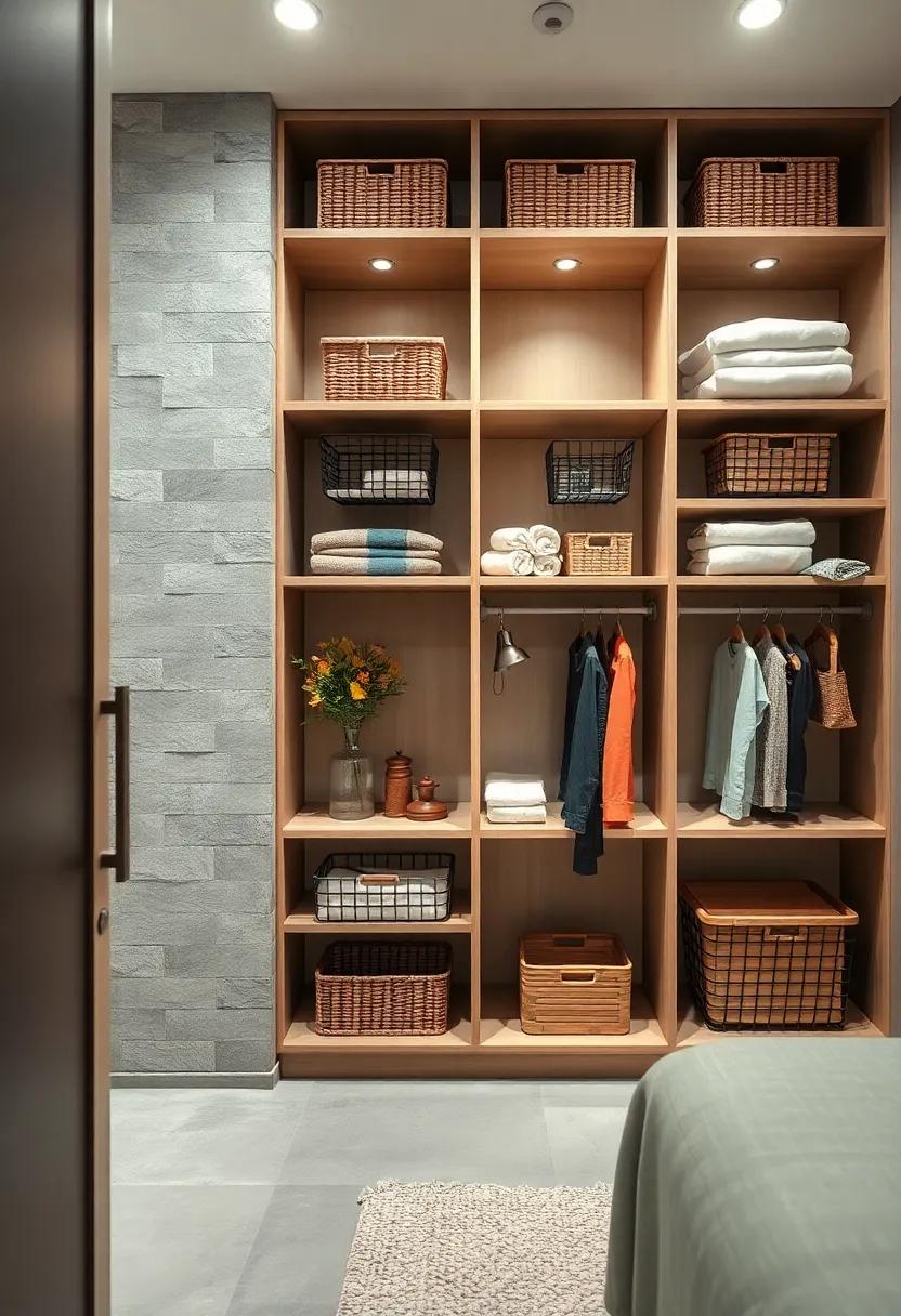 Wire ⁤Baskets: ⁣Incorporate stylish ⁣wire⁢ baskets into open shelving for a rustic touch that still‍ emphasizes organization and​ airflow‌ for⁤ clothes ‍and linens