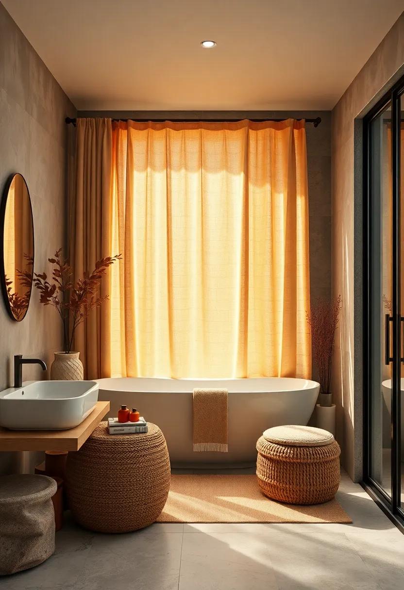 Natural Fiber ⁢Shower curtains: Opt ​for shower curtains crafted from natural fibers, blending softness‍ with an organic⁣ aesthetic