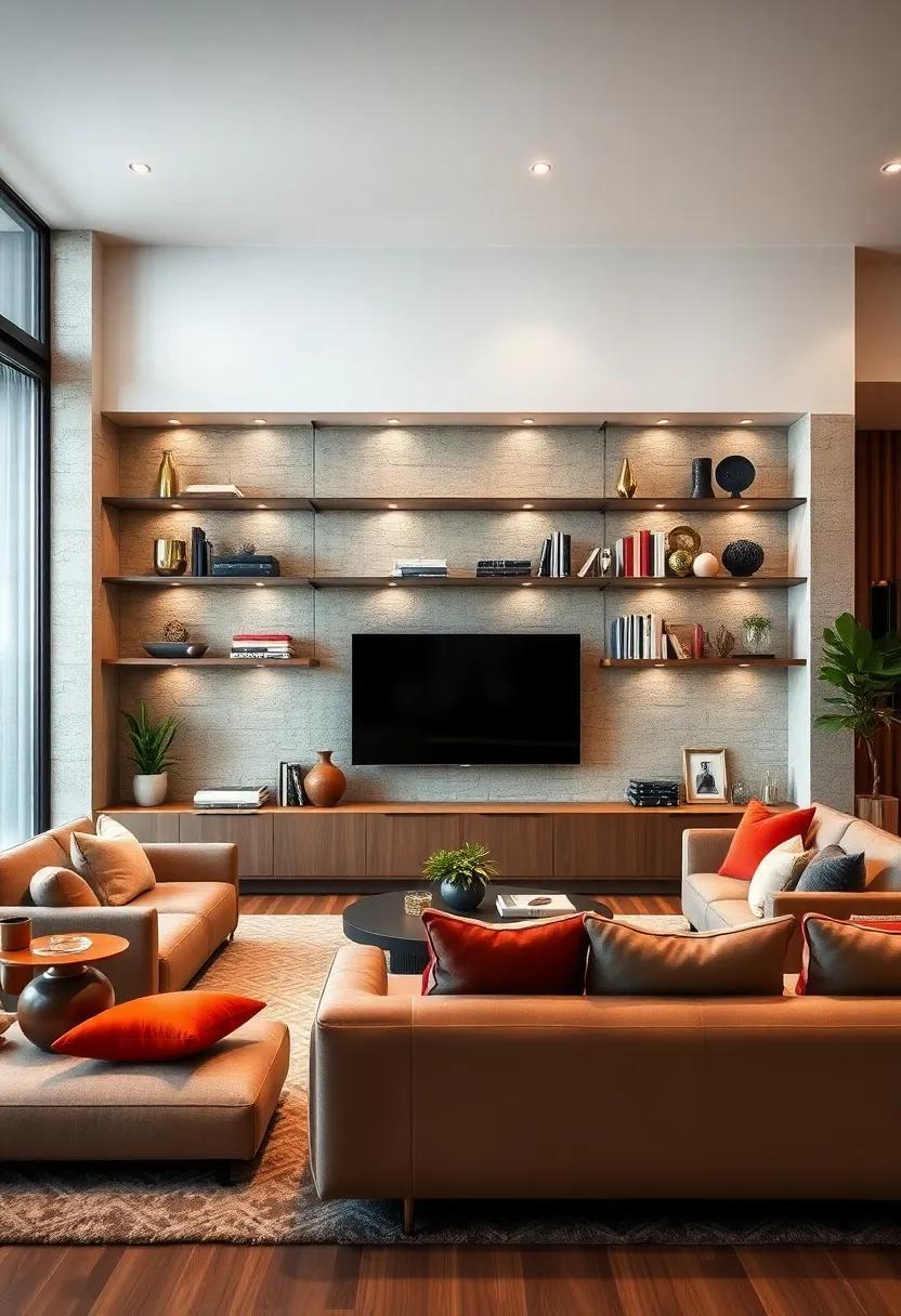 25 Stunning Built-In Shelves with Glass Shelves to Elevate Your Living Room Style