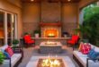 21 Stunning Patio Fire Pits with Built-in Seating Walls for Your Outdoor Oasis