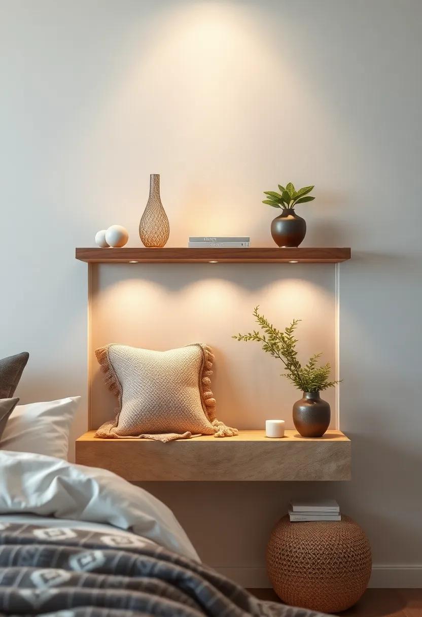 Plush Textiles: Incorporate soft fabrics, like⁣ a small‍ quilt or a⁣ cozy throw, draped over the shelf for both texture and warmth