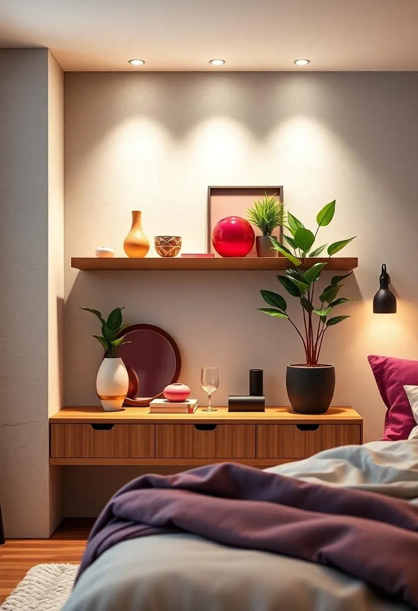 Color Pops: Add a splash of color with​ vibrant decorative objects or⁣ plants that contrast soft⁢ lighting, creating focal⁣ points