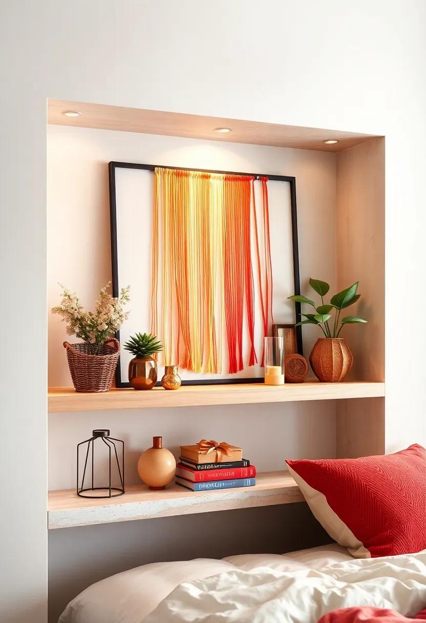 Dreamy String Art: Create or⁢ purchase string ​art in soothing colors that inspire creativity ​and add ‍an artistic flair⁢ to the shelf