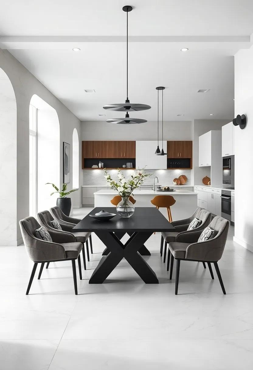Artistic ⁣Accents: See how pieces of black⁤ and white artwork or photography can frame your dining space, infusing it with ‌personality and style