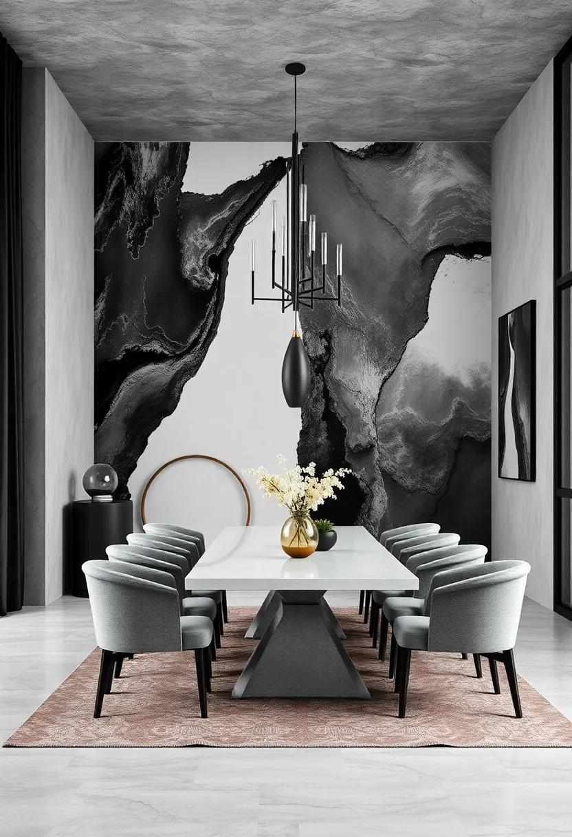 Artistic Statements: Uncover how a large black-and-white mural can serve as⁣ an eye-catching focal point,transforming your ‍dining room into‍ a work of⁣ art