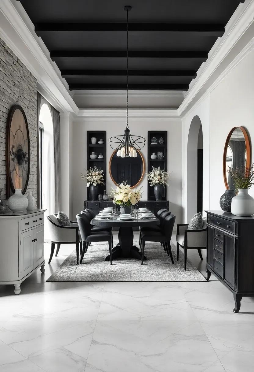 Classic Elegance: ⁤Take a look at⁢ how traditional designs featuring black and white china sets against‍ a backdrop of vintage furniture can ‍exude​ timeless sophistication