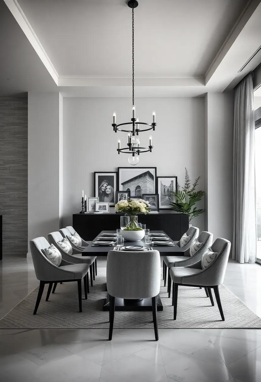 Personalized Spaces: embrace the art of personalization with family⁤ photos⁢ displayed in black and ⁢white frames, creating a space that‍ tells your story while firmly sticking to the monochrome theme