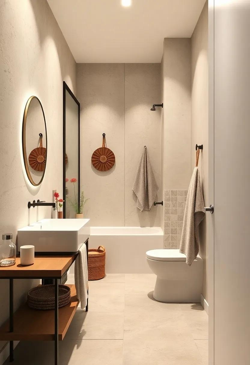 Artistic​ hooks: Hang artistic or decorative hooks for towels and accessories, turning functional elements into ⁤stylish⁢ decor pieces