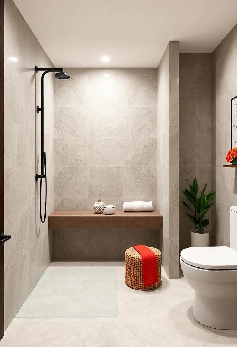 Fold-Out‍ Shower Benches: ⁤Consider a fold-out bench in your⁤ shower for added ⁤convenience⁣ without taking up permanent space‌ when not in use