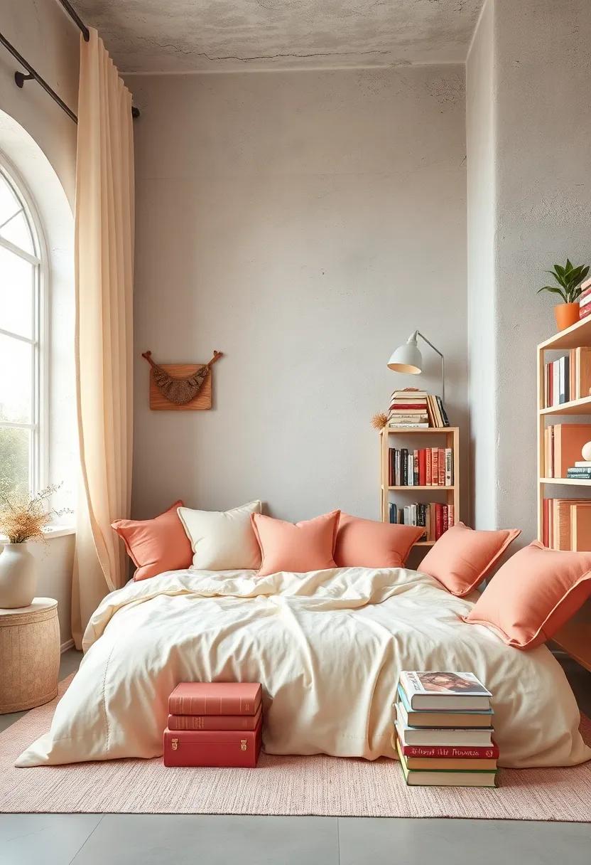 Style with Books: Decorate with a mix‍ of cherished books ⁤in ⁢peach⁢ and cream covers to inspire exploration and imagination