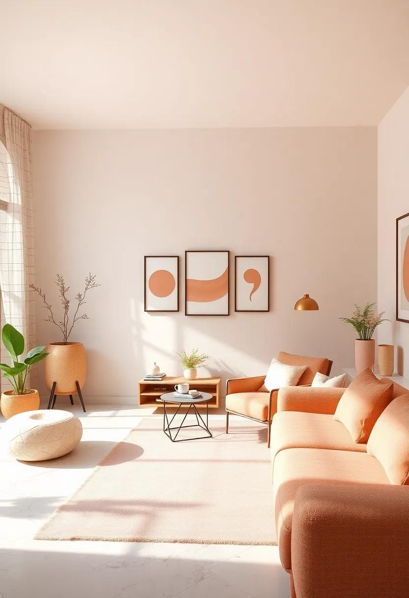 Use Accent Furniture: Choose a cozy armchair or side ​table in a muted‌ peach tone to tie the room ‌together ​stylishly