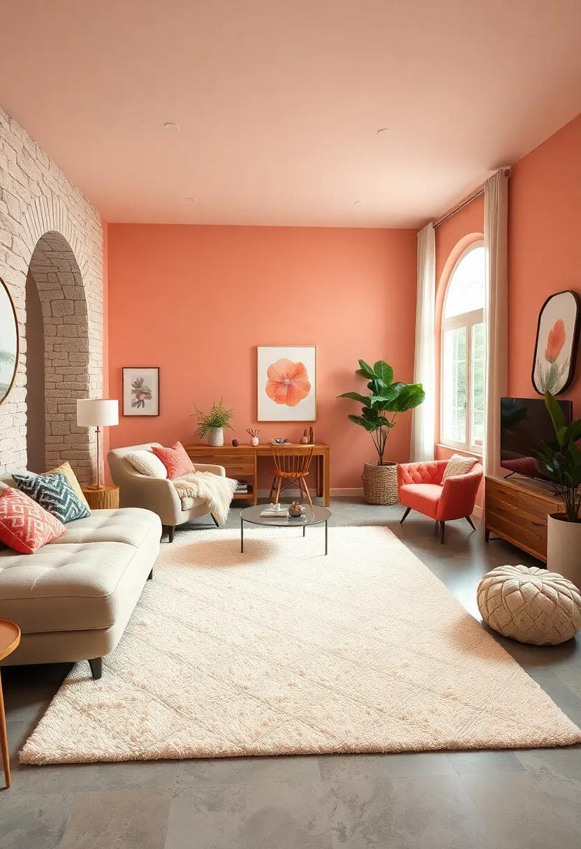 Layer ​with a Cream​ Area Rug: Add a soft,plush‍ area rug⁢ to enhance comfort on the floor while grounding the ‍color palette