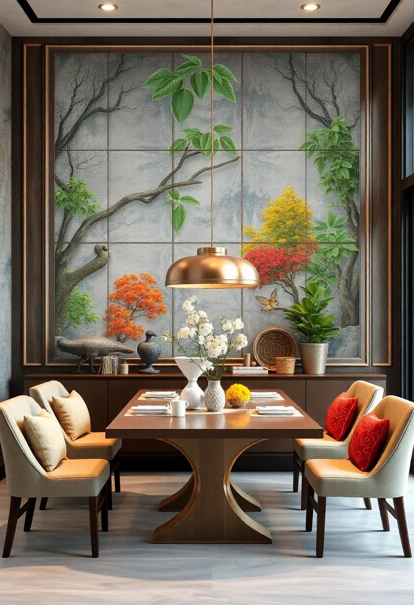 Nature-Inspired Murals: Transform your wall with ⁢a mural of woodland or ⁤ocean scenes, bringing the beauty​ of the outdoors into your dining space