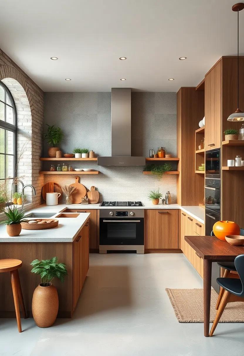 Incorporate a Spice⁢ Rack: Use wooden spice⁣ racks or minimalist glass jars to keep your spices organized and visually appealing