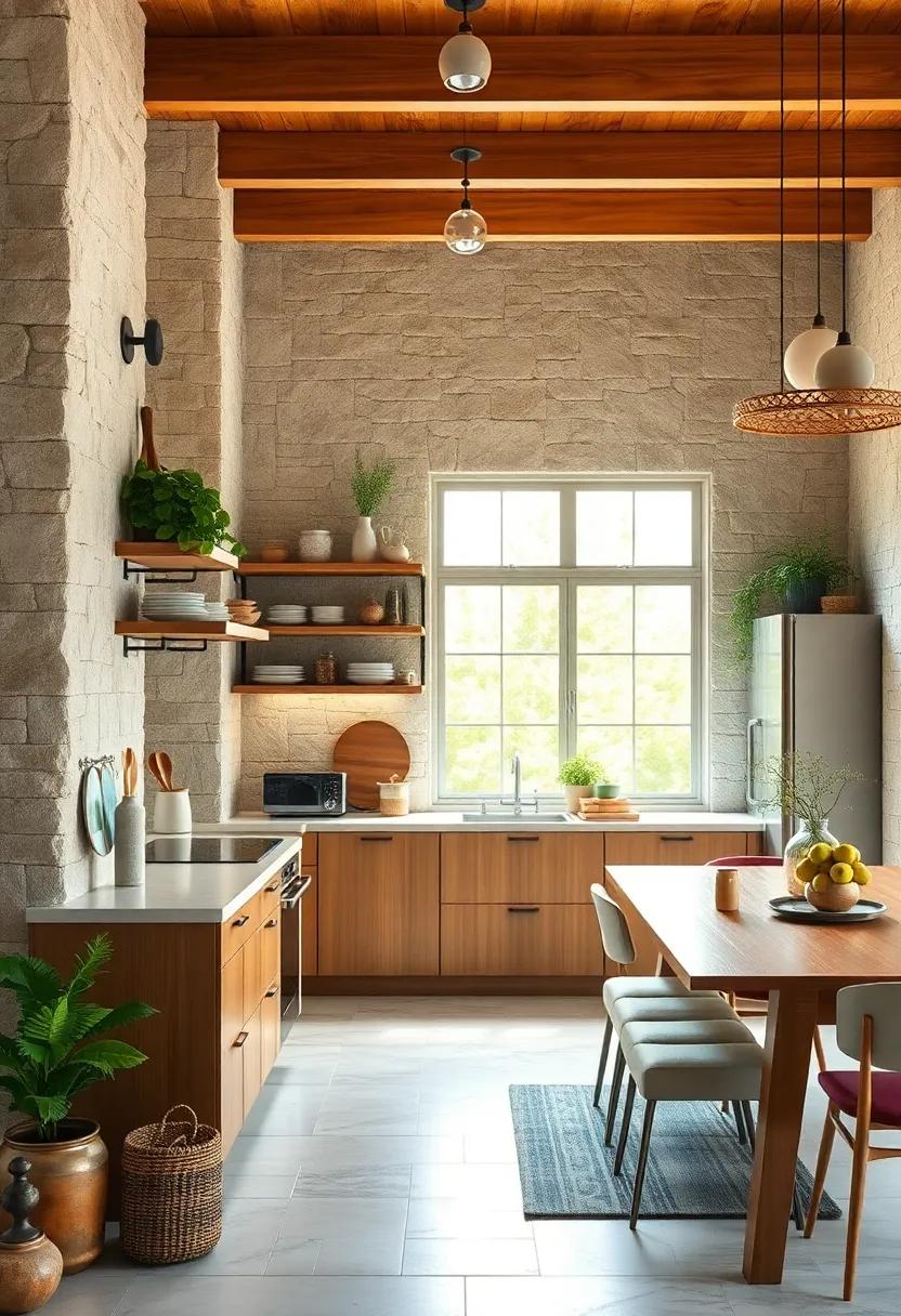 Opt for Open Shelving: Show ​off​ your dishware, jars, and cookbooks on open shelves, making ​your kitchen feel more inviting and connected to nature