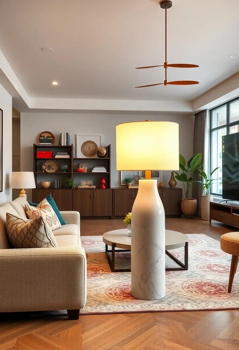 Marble Base Table Lamp: Marry modern and classic styles with a table lamp that features a luxe ‌marble base,‌ striking‌ a beautiful balance in any setting