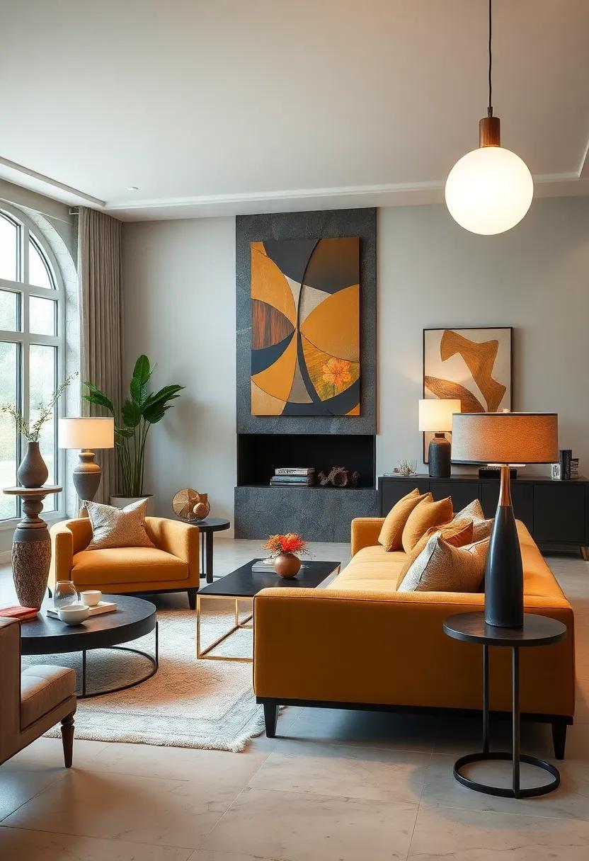 sculptural Table Lamps: Elevate your​ surfaces with table lamps that double as sculptural pieces, combining artistry​ with functionality