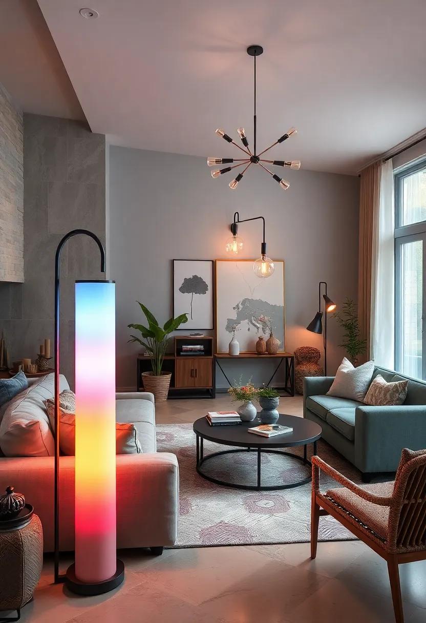 Color-Changing LED Floor Lamp: Let your mood‌ dictate the ambiance with a‌ floor lamp that can switch between a spectrum of colors, offering limitless style options