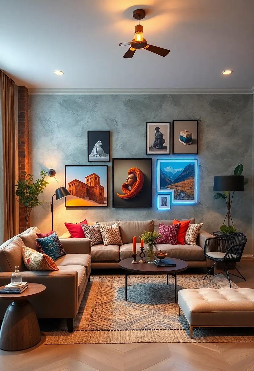 LED Wall Art: Combine ​art and ‌illumination with LED lights ⁤that ⁣transform ‌your favorite prints​ into glowing art pieces,‍ perfect for a gallery wall