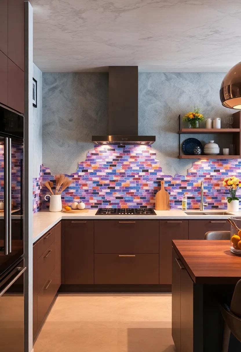 Artistic ⁣Glass Mosaics: Explore artistic glass mosaics that play with ‍light and colors, creating⁣ a shimmering ‍effect that enhances your⁢ cooking experience