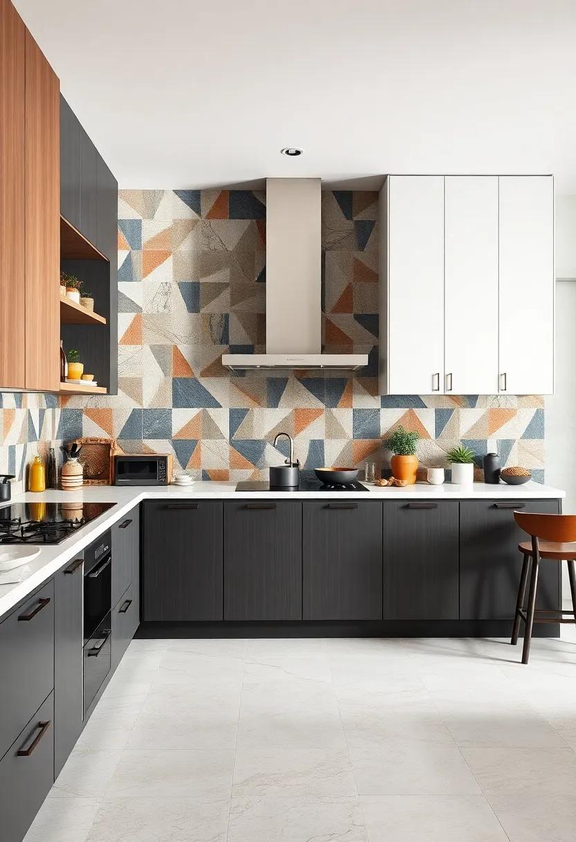 Bold Geometric​ Patterns: Transform your cooking ‍space with ⁣striking geometric tiles that⁢ add a ⁣modern twist⁣ and vibrant ⁢visual interest