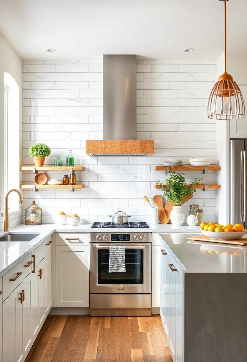 Classic‌ Subway Tiles: Embrace ‍timeless elegance with glossy white subway tiles that reflect light​ and make your kitchen feel spacious