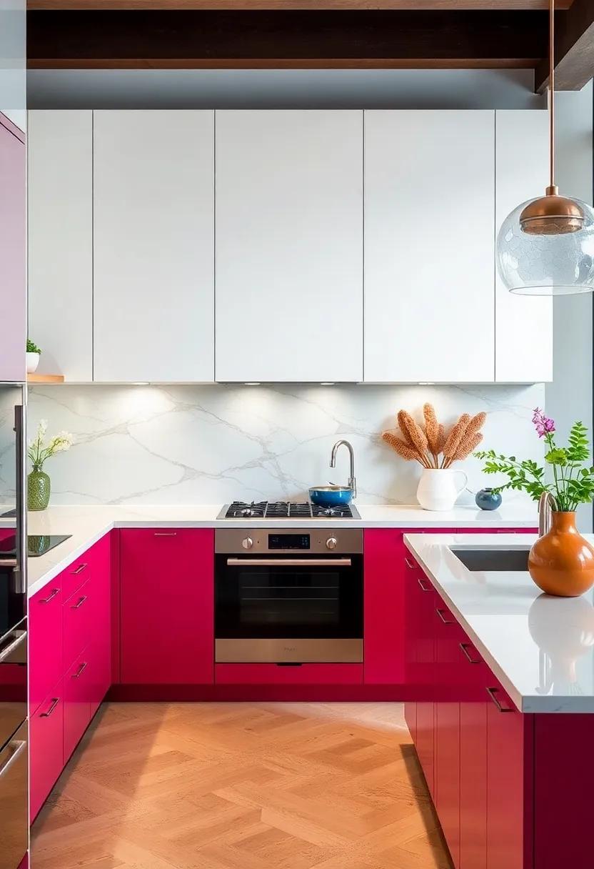 High Gloss Finishes: Make a statement with high-gloss ‍finishes in vivid colors that create ⁣a sleek, polished look and enhance ⁤the kitchen’s brightness