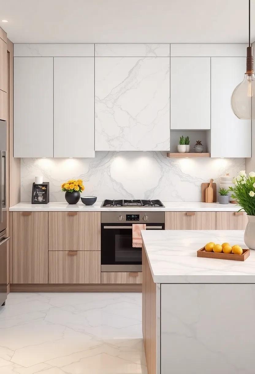 Marble Elegance: Elevate your kitchen ‌with sleek marble⁤ backsplashes, showcasing luxurious veining and a sophisticated elegance that pairs well with any ‍décor