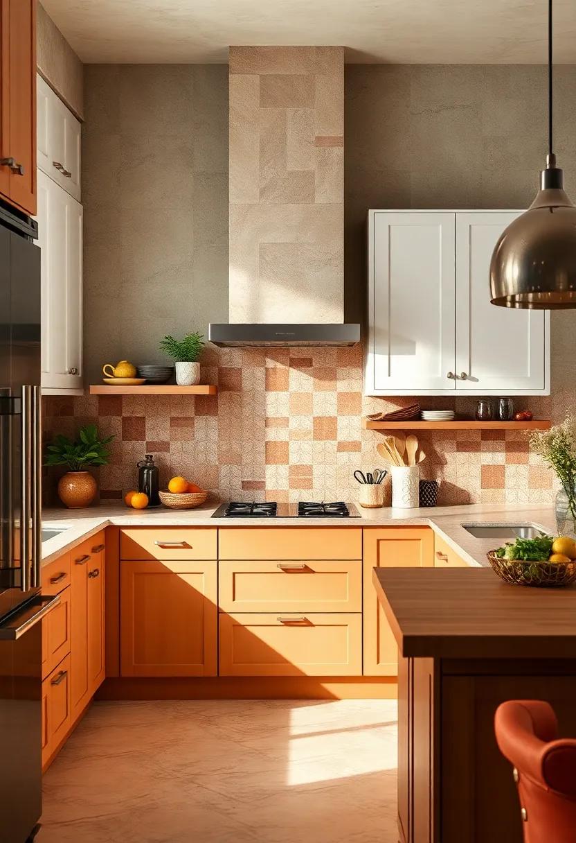 Terracotta Tiles: Infuse your cooking space with earthy tones through terracotta tiles,offering a warm,rustic texture that complements⁣ traditional ⁣kitchens