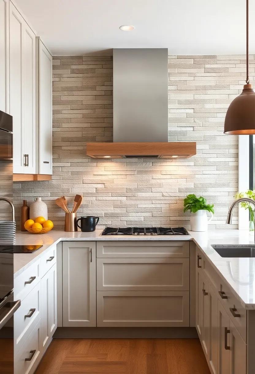 Tumbled Stone: Use ⁢tumbled stone for a weathered and rustic charm, perfect for creating a warm⁤ and inviting cooking space