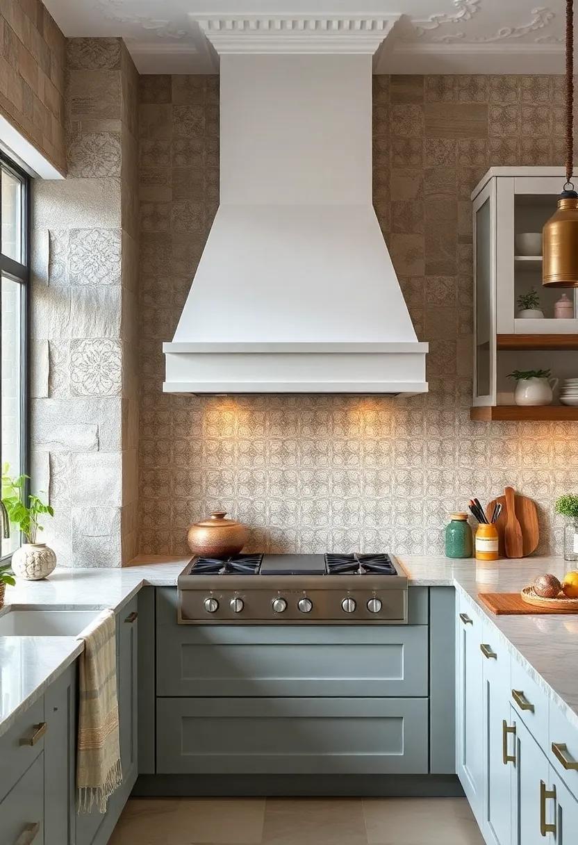 Vintage Tin Tiles: Bring a retro charm with vintage tin tiles,adding a unique character and a nostalgic ‌feel to your culinary haven