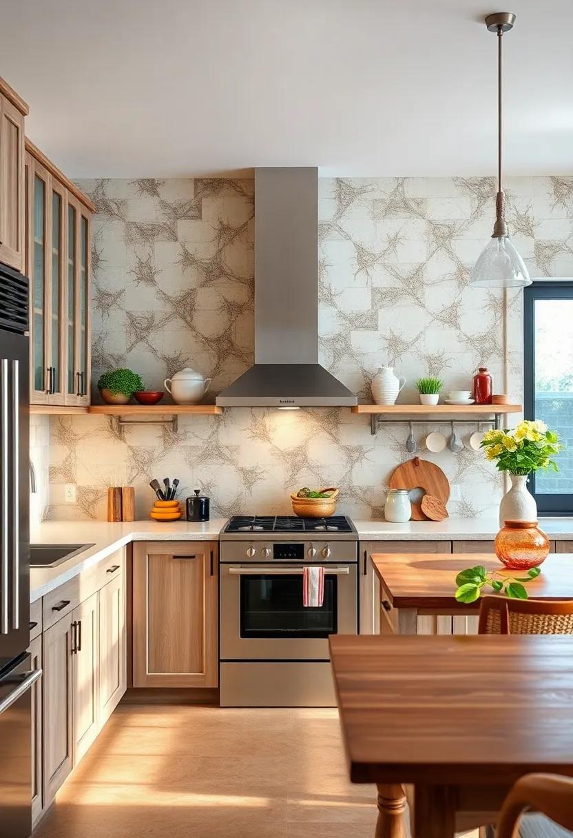 Vintage Wallpaper: Dare to be ⁢different with vintage wallpaper, offering a soft and nostalgic touch⁢ that brings a sense of history to your kitchen space