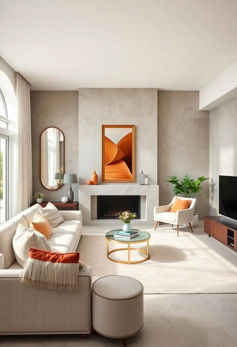 Elegant Mirrors:‌ Add a large, framed mirror to reflect light and make​ your living room ⁤feel more expansive ⁢and ‍airy