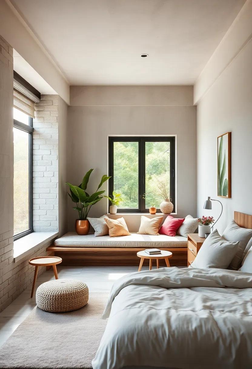 Cozy window Nook: Design an inviting nook with wooden ⁢seating and cushions, turning an underutilized​ space into a warm retreat