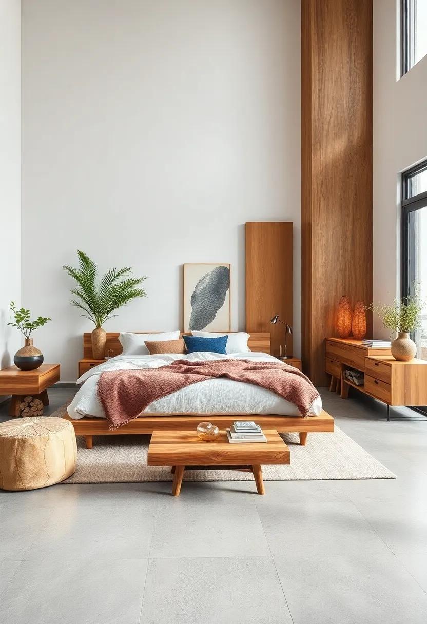 Eco-Friendly​ Materials: Opt for sustainable, reclaimed wood furniture to highlight your ‍commitment ‍to minimalism and environmental consciousness