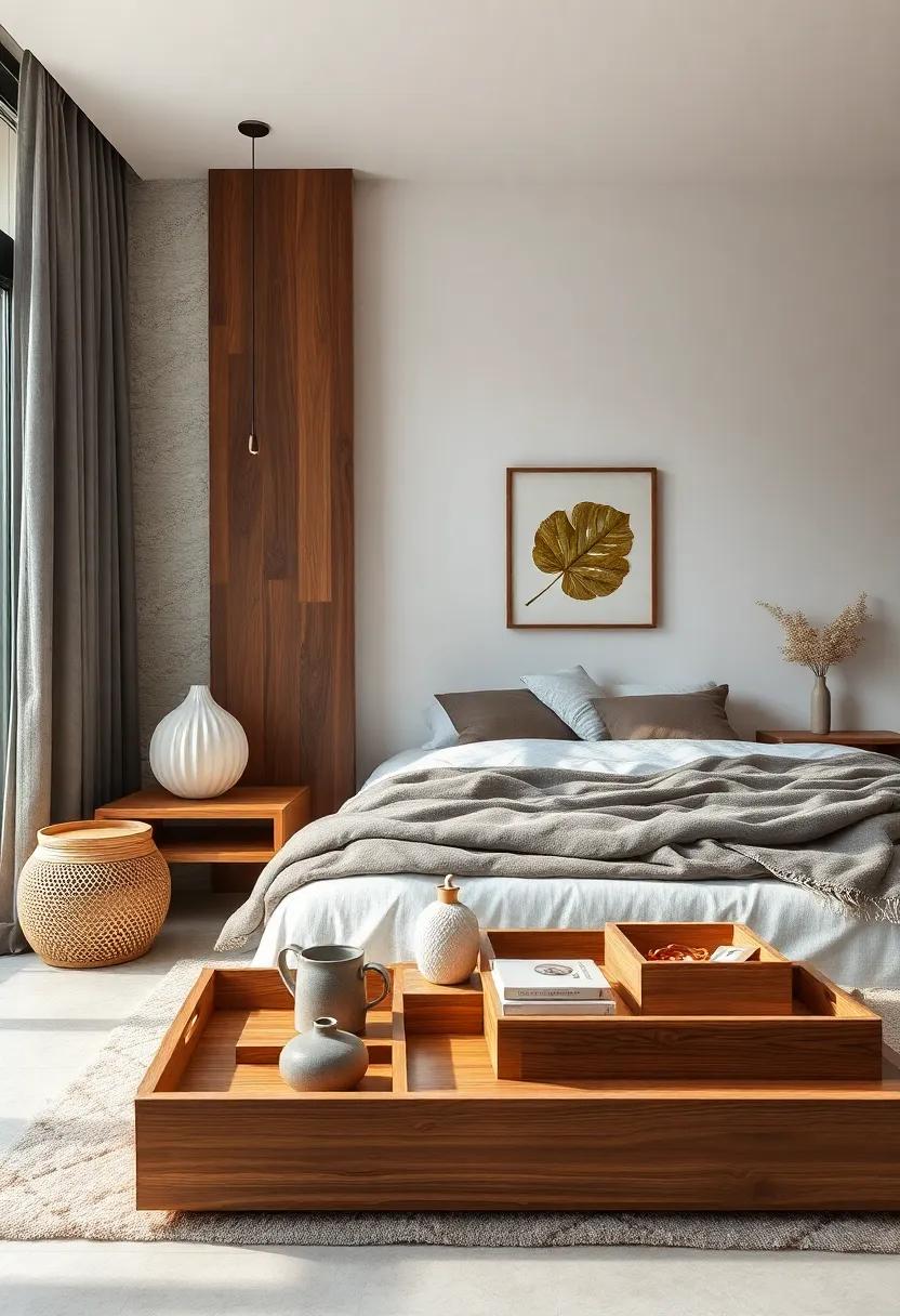 Functional Decor: Use​ wooden ‌trays and baskets to organize small items, merging practicality with aesthetic‍ appeal