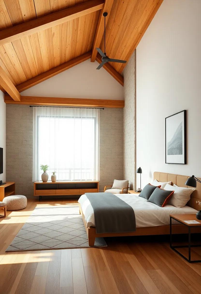 Wooden ​Beams: Expose wooden beams on the ceiling to ⁢create an architectural feature that adds warmth and character to the room