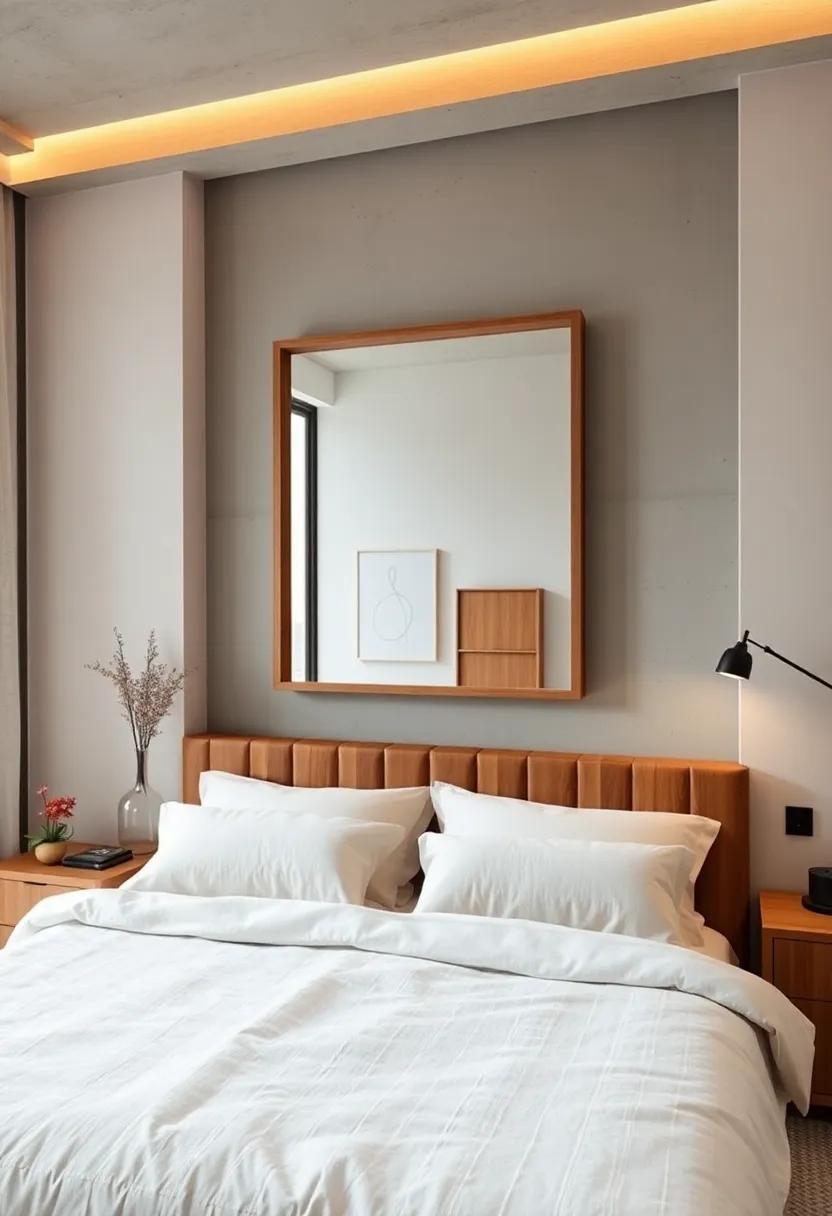 Wooden Accented Mirrors:⁢ Incorporate a‌ statement mirror with a wooden frame to ⁤add depth​ and light, ⁢while tying in‌ the warm accent theme